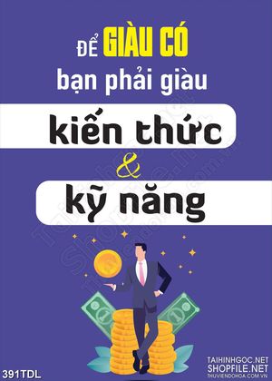 Tranh trang trí động lực trau dồi kỹ năng và kiến thức