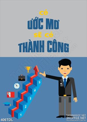 Tranh in canvas động lực có ước mơ sẽ có thành công