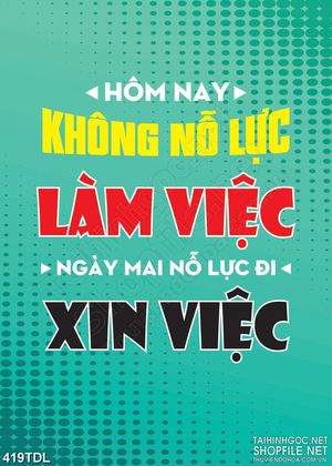 Tranh trang trí luôn nổ lực trong công việc