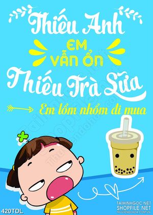 Tranh ca phe động lực sáng tạo bên ly trà sữa in canvas