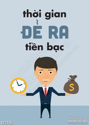 Tranh động lực thời gian tạo ra tiền bạc in treo tường