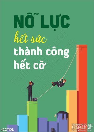 Tranh trang trí động lực nổ lực hết sức để thành công