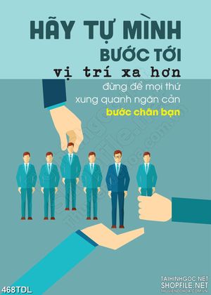 Tranh trang trí động lực tự mình bước tới thành công