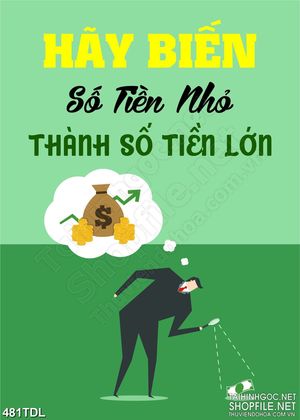 Tranh in uv động lực biến số tiền nhỏ thành số tiền lớn