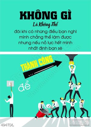 Tranh văn phòng động lực không gì là không thể