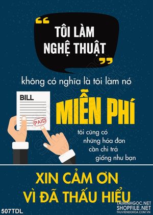 Tranh động lực không có gì là miễn phí in 3d