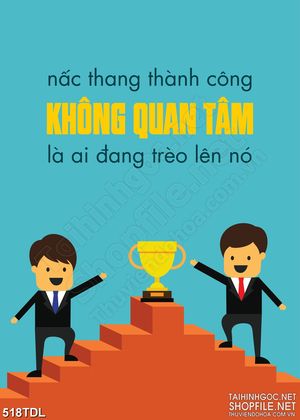 Tranh động lực văn phòng cố gắng nổ lực sẽ thành công