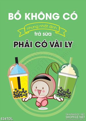 Tranh ca phe động lực công việc giá trị của ly trà sữa