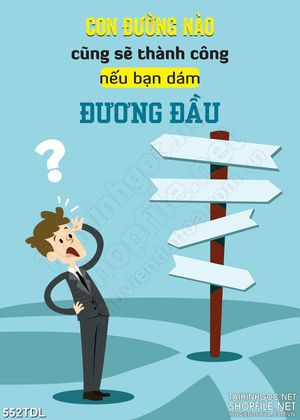 Tranh động lực văn phòng dám đương đầu sẽ thành công