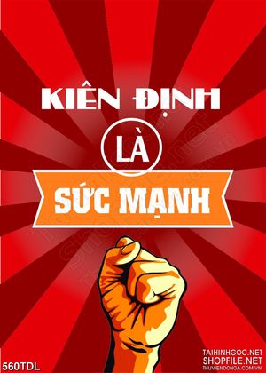 Tranh động lực kiên định là sức mạnh in uv