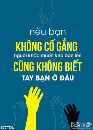 Tranh động lực luôn cố gắng không ngừng in uv