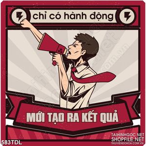 Tranh động lực hành động mới thành công in treo tường