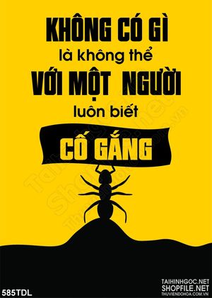 Tranh động lực luôn cố gắng thì không có gì là không thể