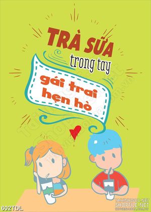 Tranh ca phe động lực công việc tình yêu thời trà sữa