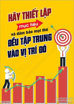 Tranh văn phòng động lực tập trung đúng mục tiêu