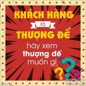 Tranh in canvas động lực khách hàng là thượng đế