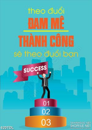 Tranh văn phòng động lực chạm đến thành công