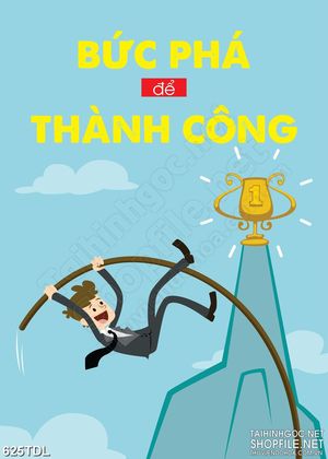 Tranh in canvas động lực bức phá để thành công