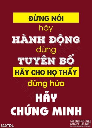 Tranh văn phòng động lực luôn hành động tạo ra kết quả