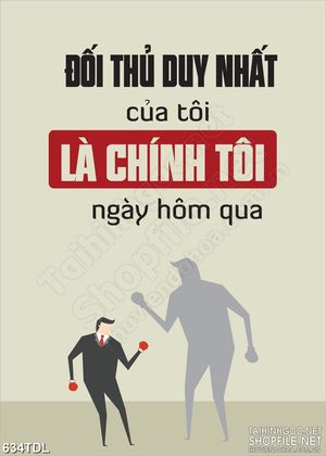 Tranh động lực chiến thắng bản thân in treo tường