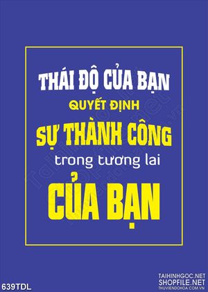 Tranh động lực về thái độ lành mạnh in canvas