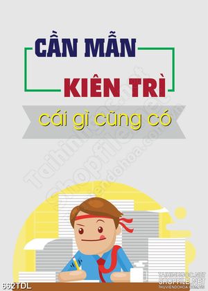 Tranh động lực luôn cần mẫn kiên trì in uv