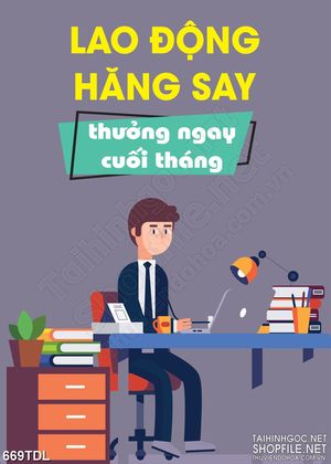 Tranh  động lực lao động hăng say in uv