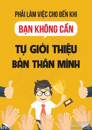 Tranh động lực công việc luôn cầu tiến không ngừng nghĩ