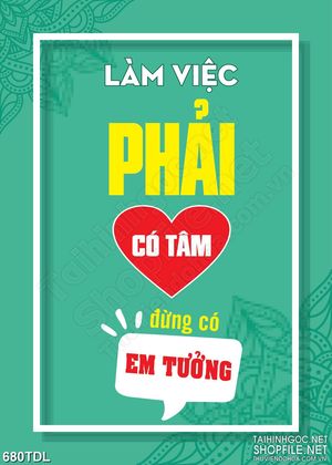 Tranh văn phòng động lực luôn đề cao chữ tâm