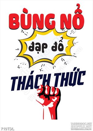 Tranh trang trí động lực bùng nổ đạp đổ thách thức