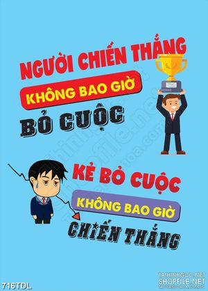 Tranh treo tường động lực để chiến thắng là không bỏ cuộc