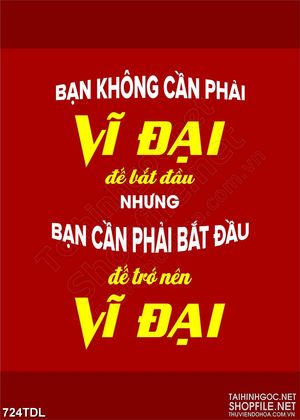 Tranh in treo tường động lực bắt đầu để trở nên vĩ đại