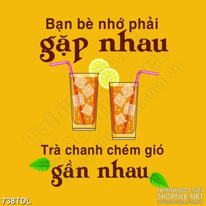 Tranh ca phe in canvas động lực gặp nhau trà chanh chém gió