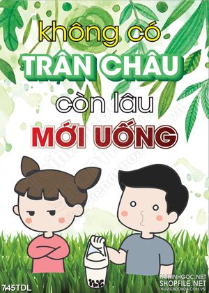 Tranh động lực thể hiện niềm đam mê trà sữa trang trí