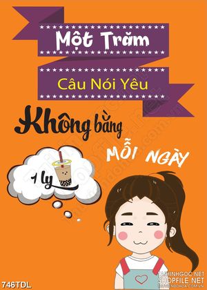 Tranh ca phe in canvas động lực thể hiện tình yêu với trà sữa