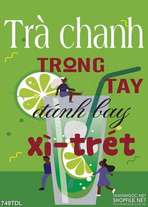 Tranh ca phe động lực giảm căng thẳng cùng trà chanh in uv