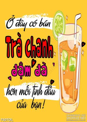 Tranh ca phe trang trí động lực quảng bá quán trà chanh