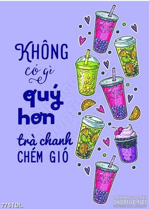 Tranh văn phòng động lực không có gì quý hơn trà sữa