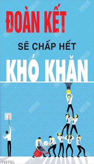 Tranh động lực về đoàn kết vượt qua khó khăn