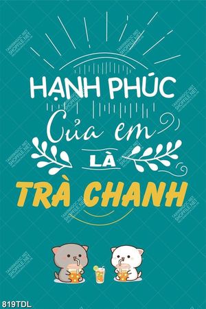 Tranh ca phe động lực về trà Chanh