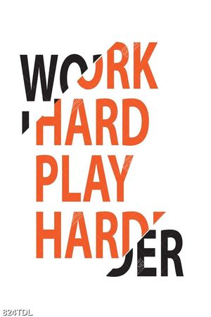 Tranh động lực WORK HARD PLAY HARDER