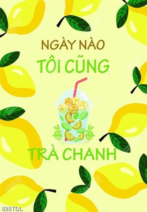 Tranh ca phe động lực về trà Chanh