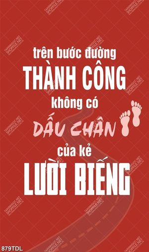 Tranh động lực trên bước đường thành công không có dấu chân của kẻ lười biếng