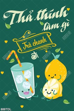 Tranh động lực thả thính trà xanh