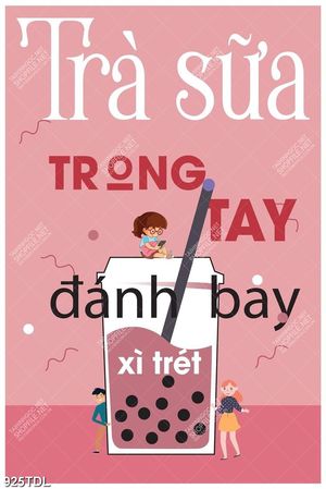 Tranh ca phe động lực về Trà Sữa