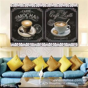 Tranh ghép cà phê mocha