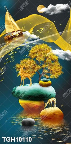 Tranh ghép 3d in vải canvas