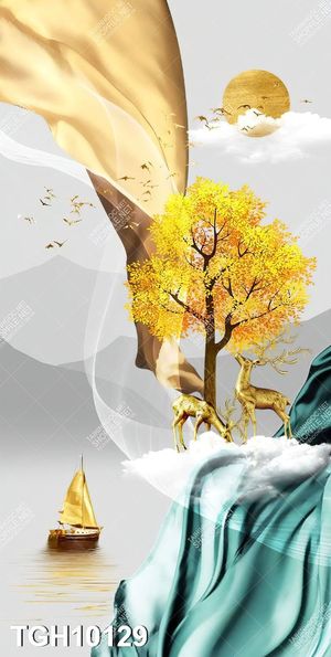 Tranh canvas decor phòng khách đẹp hiện đại