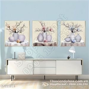Tranh ghép bình hoa 3d hiện đjai