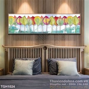 Tranh ghép nghệ thuật hiện đại chiếc lá đa sắc